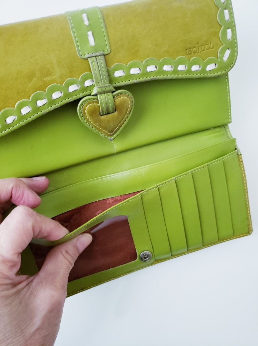 Vintage Green Leather Wallet - Picture 6 of 11